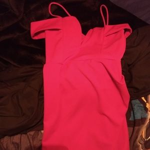 Red Form Fitting Dress